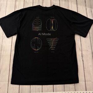 Google‎ AI Mode T Shirt Size Large Mens Black Early Access Testers T Shirt